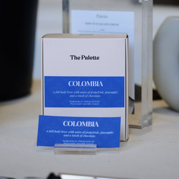 Colombian Elias & Shady Bayter specialty coffee single serve pour over sachets in eco-friendly packaging from Colombia