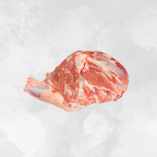 Lamb shoulder shank off and bone off from the Pyrenees mountains in Spain, ready for roasting or braising