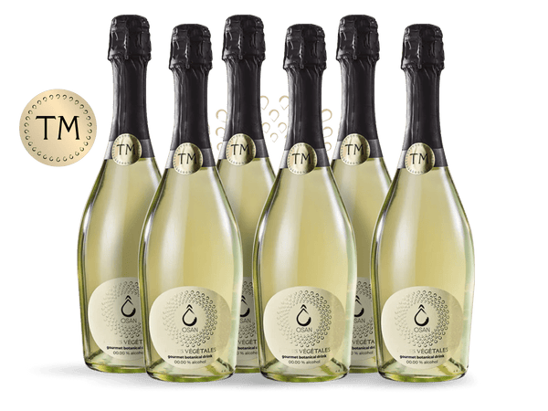 Osan Bulles TM Marigold Mirabelle - alcohol-free sparkling beverage in an elegant bottle with vibrant packaging