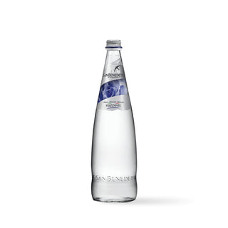 San benedetto prestige rose edition sparkling water in elegant glass bottle, 1L size, case of 12 bottles for hydration
