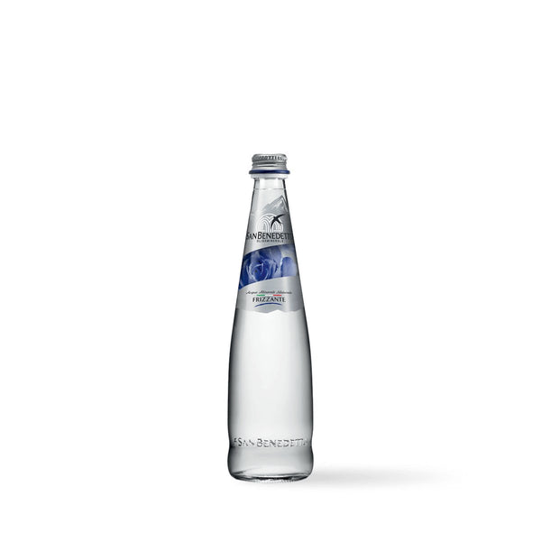Sparkling water in elegant rose edition glass bottles from San Benedetto Prestige, pack of 20 bottles, 500ml each
