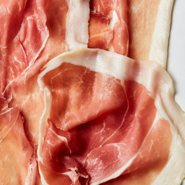 San Daniele DOP premium aged ham, sliced 100g portion for non-muslim customers, 22-24 months matured Italian prosciutto
