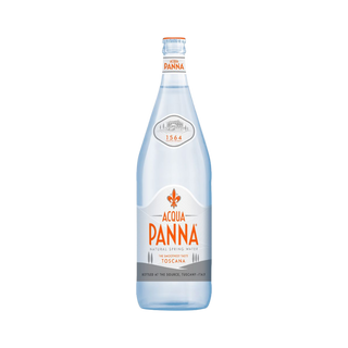 Acqua Panna natural mineral water in elegant 750ml glass bottle, perfect for fine dining and refreshment