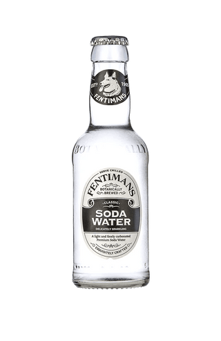 Fentimans premium soda water in glass bottles, pack of 24 x 200ml bottles, perfect for cocktails and mixers
