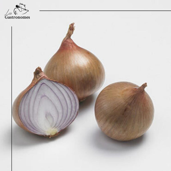 Organic Roscoff pink onions with appellation of origin, 1kg pack for gourmet recipes and fine cooking