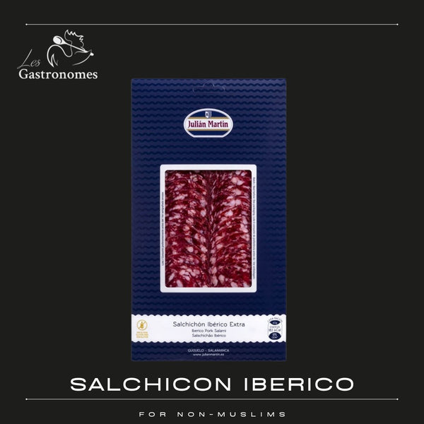 Salchichon iberico spanish cured meat sausage 100g sliced traditional premium pork product for non-muslim consumers
