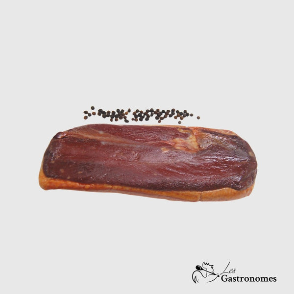 Smoked duck breast with moist pink meat and crispy skin, vacuum-sealed and frozen, ready to enjoy in gourmet recipes