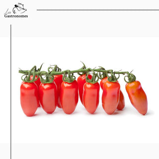 Mini San Marzano tomatoes on the vine, fresh organic red cherry tomatoes, perfect for Italian cooking, 180g package