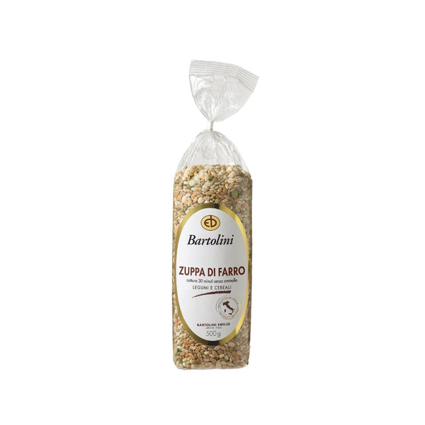 Zuppa di farro 500g organic Italian spelt soup mix in premium packaging for authentic homemade healthy meals
