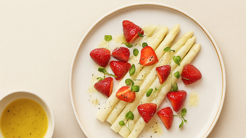 White Asparagus & Strawberry Salad