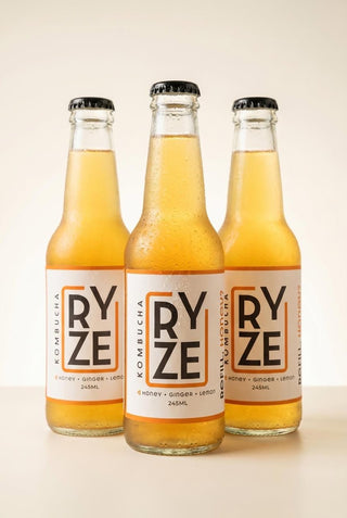 Honey Ginger Lemon Kombucha — 12 x 245ml