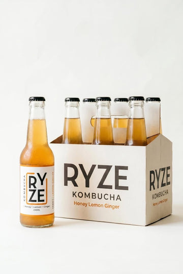 Honey Ginger Lemon Kombucha — 12 x 245ml