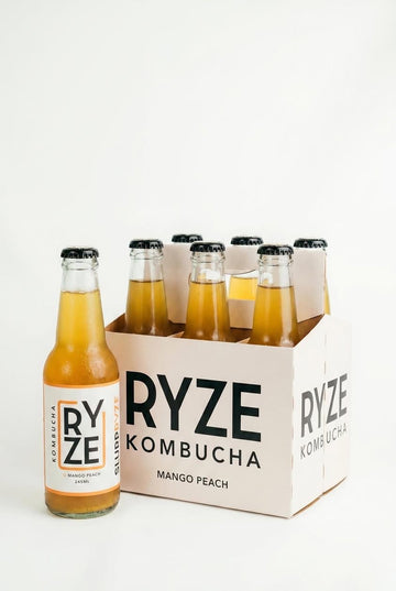 Mango Peach Kombucha — 6 x 245ml