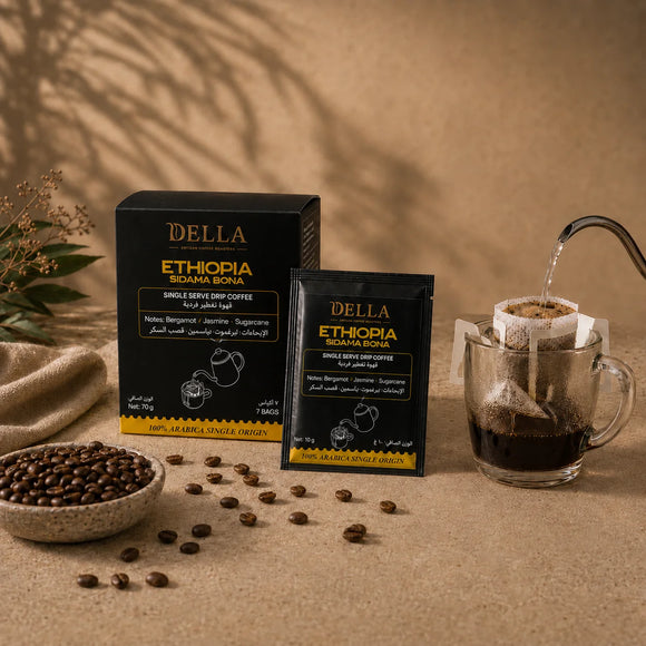 Della Ethiopia Sidama Bona Drip Bag Coffee 7 x 10g