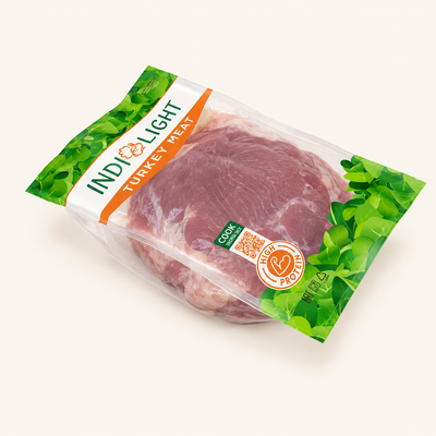 Indilight boneless skinless turkey thigh fillet 500g frozen