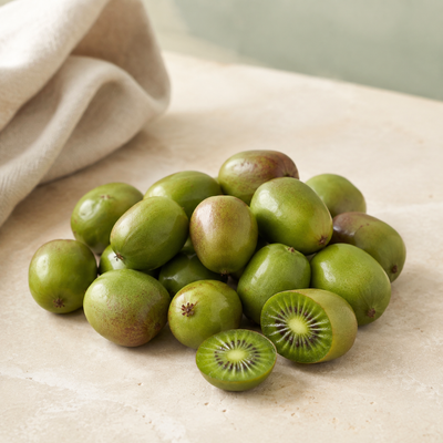 Portuguese mini kiwiberries in a 125g punnet