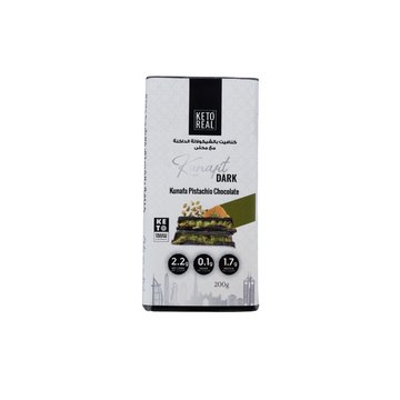 Keto Real Kunafit Dark Pistachio Chocolate Bar — 200g