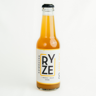 RYZE Mango Peach Kombucha — 245ml
