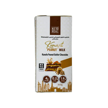 Keto Real Kunafit Peanut Milk Chocolate Bar — 200g