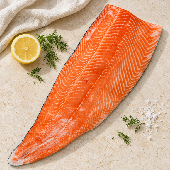 Scottish Salmon Whole Side, Skin-On — 1.3–1.5kg | Fresh