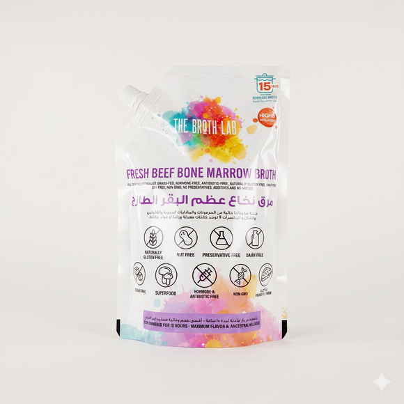 The Broth Lab Beef Bone Marrow Broth — 500ml | Frozen