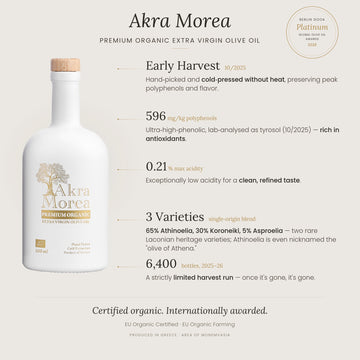 Akra Morea Premium Organic Extra Virgin Olive Oil 500ml - 0