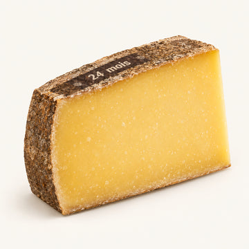 Comté cheese aged 24 months, 250 g portion with natural rind and crystalline golden paste