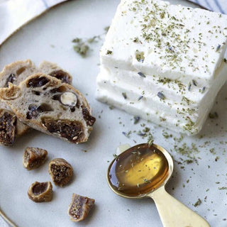 Authentic Kalios Feta AOP cheese from Lemnos island in traditional packaging, 1kg block with rich creamy texture