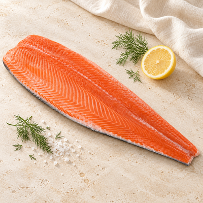 Le Fumoir Whole Fresh Norwegian Salmon Fillet, Skin-On — lifestyle image