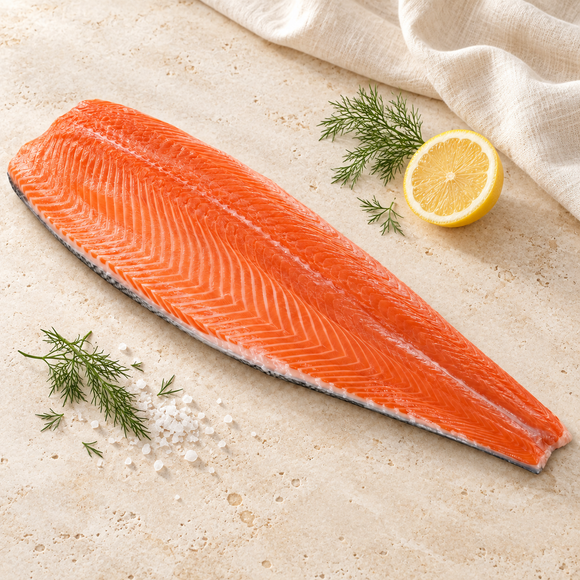Le Fumoir Whole Fresh Norwegian Salmon Fillet, Skin-On — lifestyle image