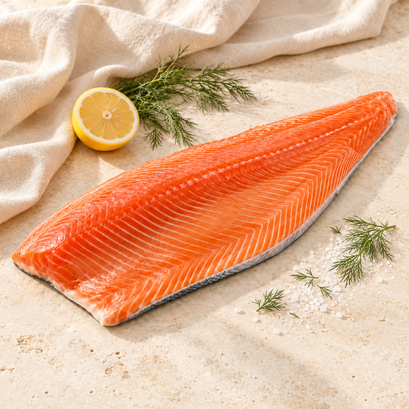 Le Fumoir Whole Fresh Scottish Salmon Fillet, Skin-On — lifestyle image