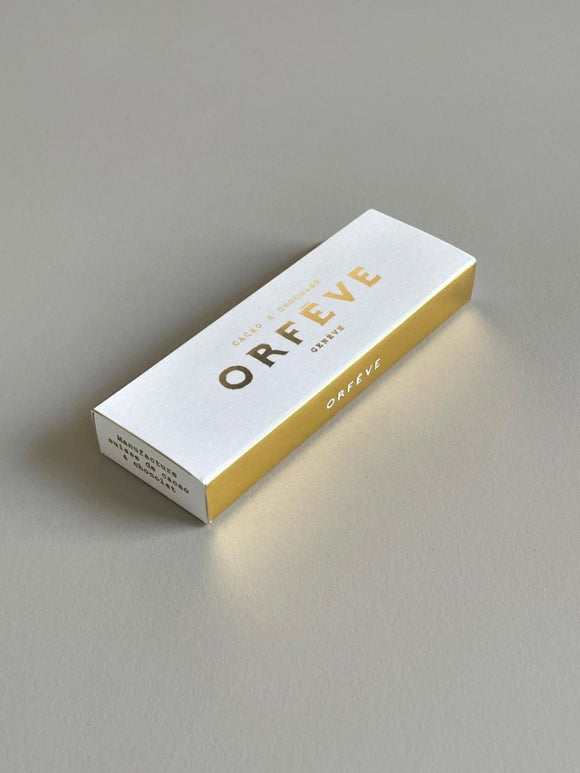 Assorted chocolate napolitains from Orfève featuring 6 premium dark chocolate squares in a stylish artisanal gift box