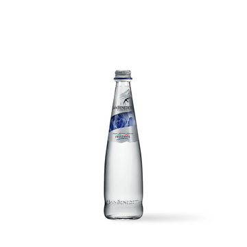 Sparkling water in elegant rose edition glass bottles from San Benedetto Prestige, pack of 20 bottles, 500ml each