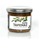 Delicious Tapenaz black olives in a 150g glass jar, perfect for Mediterranean recipes and appetizers