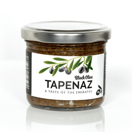 Delicious Tapenaz black olives in a 150g glass jar, perfect for Mediterranean recipes and appetizers