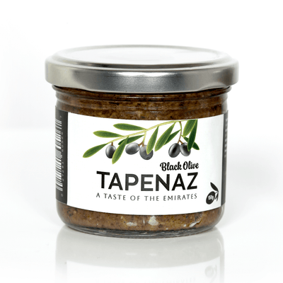 Delicious Tapenaz black olives in a 150g glass jar, perfect for Mediterranean recipes and appetizers
