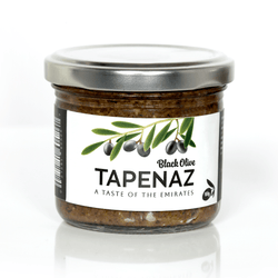 Delicious Tapenaz black olives in a 150g glass jar, perfect for Mediterranean recipes and appetizers