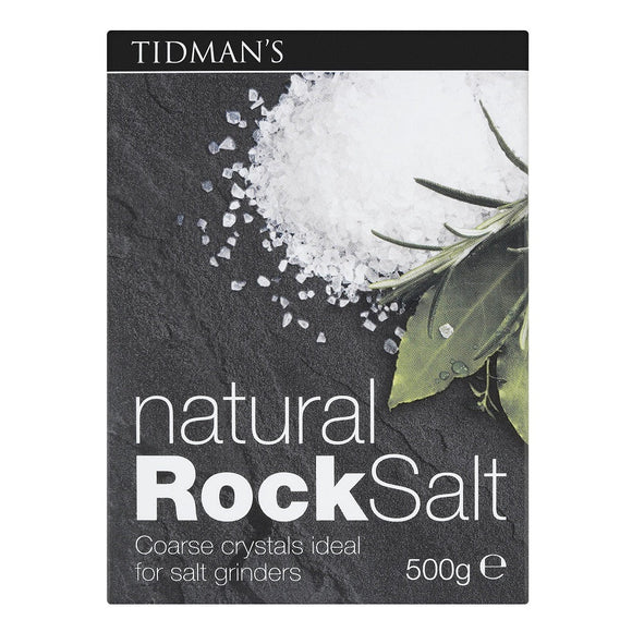 Tidman's Natural Rock Salt 500g box