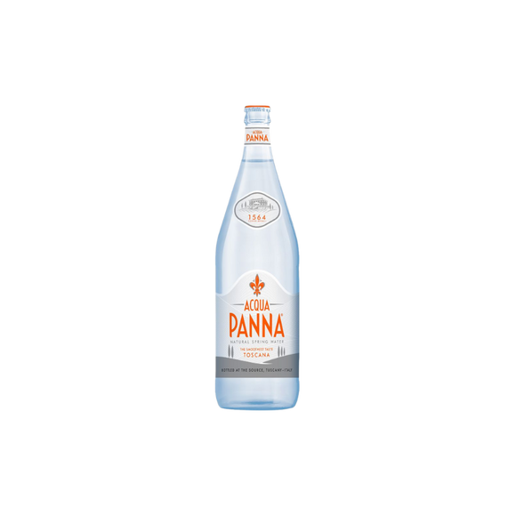 Acqua Panna natural mineral water in elegant glass bottle, 500ml size, premium Italian still water for dining