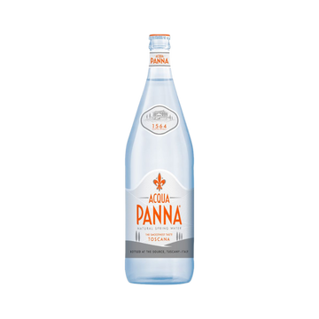 Acqua Panna natural mineral water in elegant 750ml glass bottle, perfect for fine dining and refreshment
