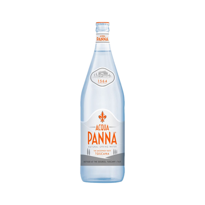 Acqua Panna natural mineral water in elegant 750ml glass bottle, perfect for fine dining and refreshment
