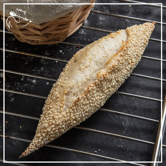 Mini French baguettes with sesame seeds, frozen pack of 10 artisan breads, traditional bakery style