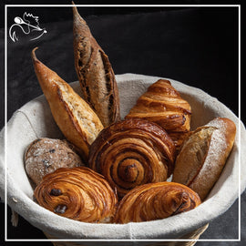Enjoy our Cafe de Paris breakfast plate with fresh croissants, coffee, orange juice and jam - perfect morning meal