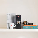 Machine à espresso Y3.3 iperEspresso, compact home coffee maker with modern design, black color, perfect for authentic Italian espresso