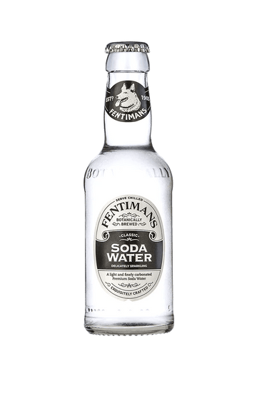 Fentimans premium soda water in glass bottles, pack of 24 x 200ml bottles, perfect for cocktails and mixers