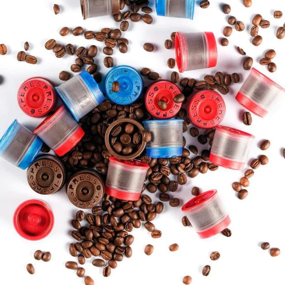 Decaffeinated iperEspresso coffee capsule for single serve brewing, showing dark roast illy capsule packaging