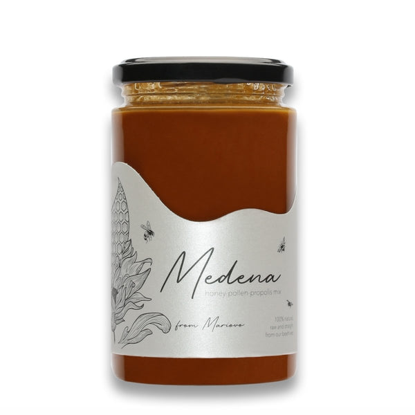 Medena Raw Honey, Pollen & Propolis mix from Mariovo - 460g - Les Gastronomes