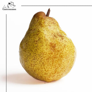 Fresh juicy comice pear with smooth light green skin, perfect for snacking or desserts, available for purchase individually