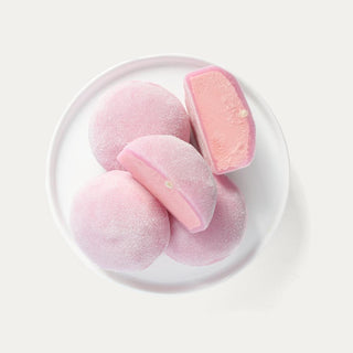 Raspberry crunch Mochi ice cream - set of 8 pieces - Les Gastronomes