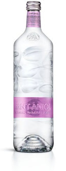 Sparkling mineral water from Sant Aniol in elegant 750ml glass bottles, pack of 15, perfect for fine dining